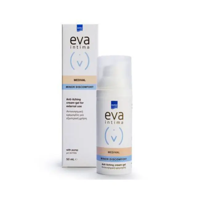 INTERMED EVA INTIMA MEDIVAL Αιδοιϊκή αντικνησμική κρεμογέλη για την ανακούφιση των έξω γεννητικών οργάνων - 50ml