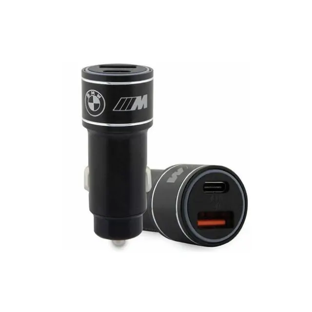 BMW Φορτιστής Αυτοκινήτου BMCCMUSBCK PD-QC 3.0 20W Black M Edition