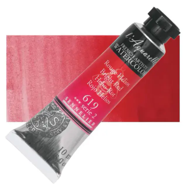 Χρώμα Ακουαρέλας Sennelier l Aquarelle Σωληνάριο 10ml - 619 Bright Red