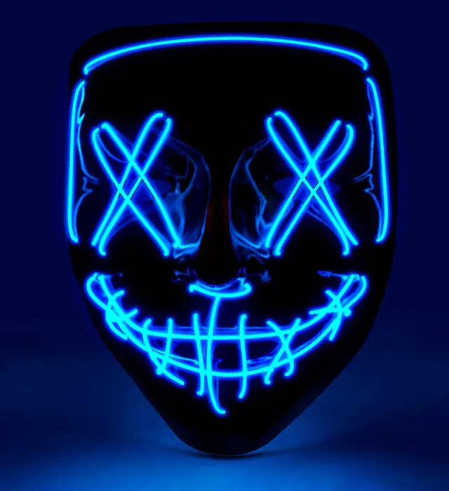 Αποκριάτικο Αξεσουάρ Blue Led Monster Μάσκα (Widmann) (W-30331)