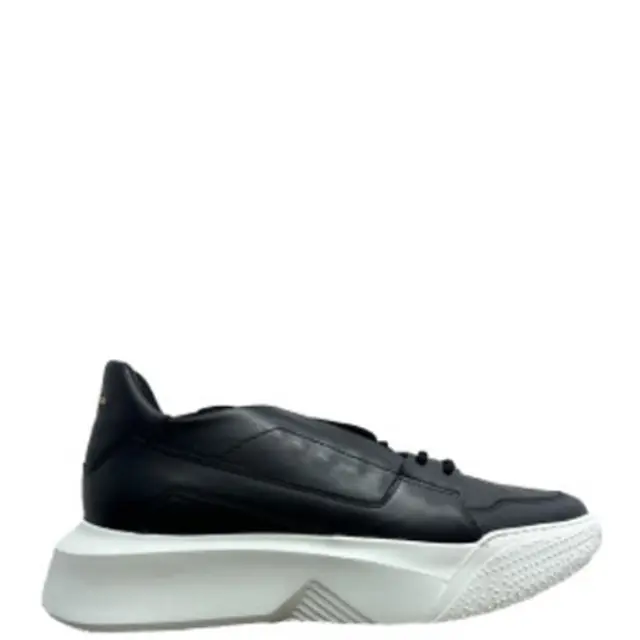 Ανδρικά Δερμάτινα Sneakers Makris X27 Black Μαύρο - 42
