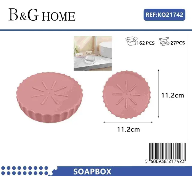 Σαπουνοθήκες μπάνιου πλαστικές - Σετ 5pcs - Pink - 21742 2