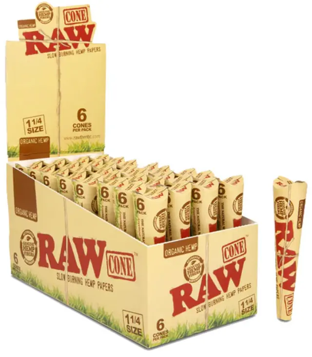 RAW Cone Organic Hemp Κώνος - 1¼ - 32τεμ.