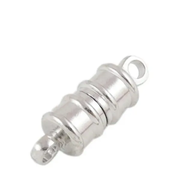 Μαγνητικό Κούμπωμα - Platinum Color - 17x6mm - 4τεμ