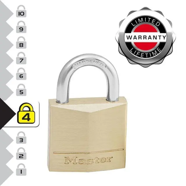 Master Lock 130EURT - Σετ 2 Λουκέτα Μπρούτζινα 30mm με Ίδιο Κλειδί 2