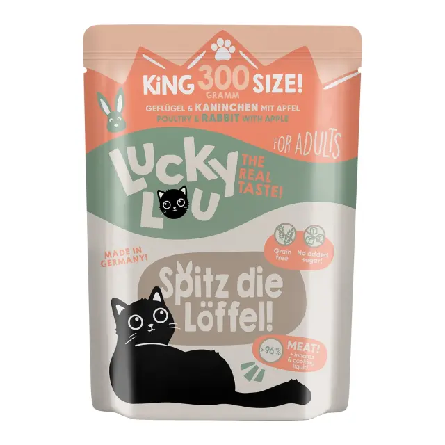 Lucky Lou LifeStage Adult Πουλερικά & Κουνέλι (με Μήλο)Grain Free – GMO Free – Sugar Free 300gr