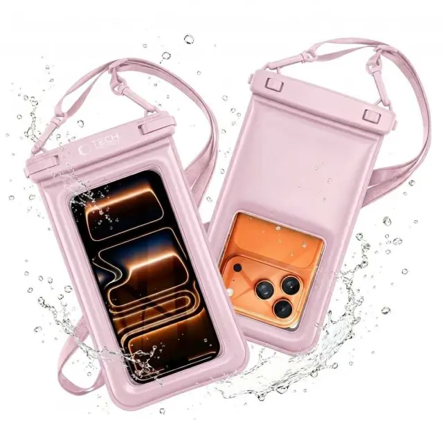 Tech-protect Uwc7 Universal Waterproof Floating Case 6.9 Inch Pink