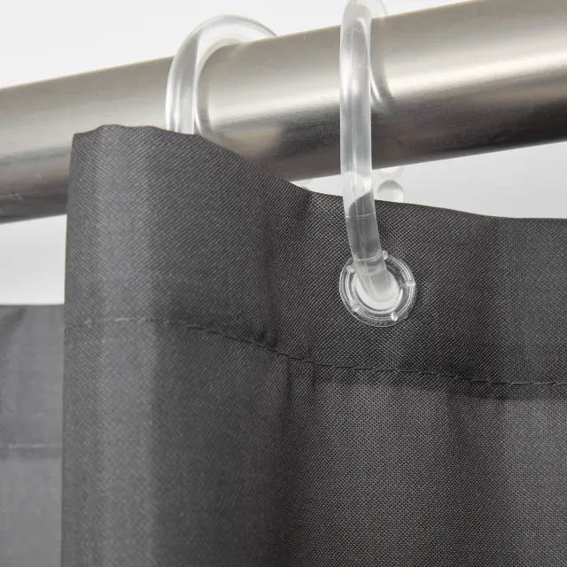 Κουρτίνα Μπάνιου 200x180 Das Home 0809 Graphite 100% Πολυέστερ 3