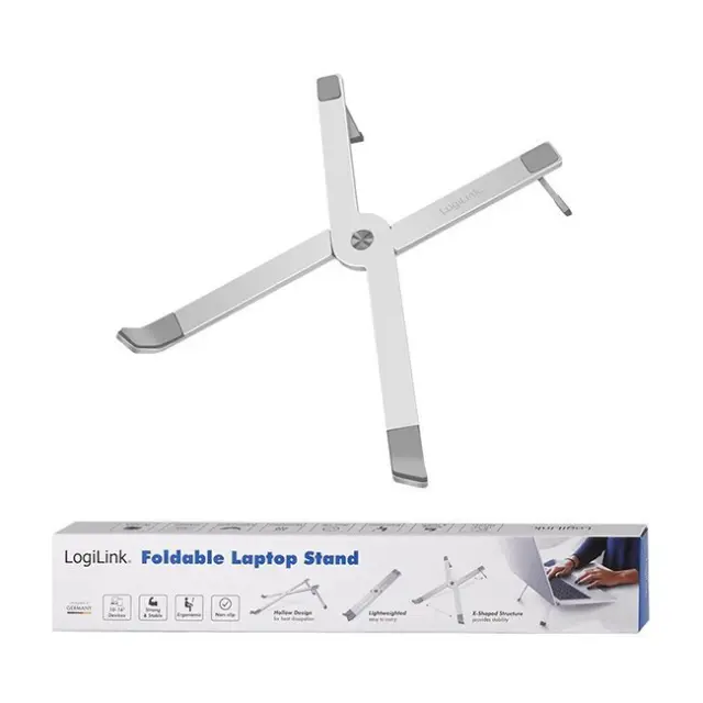 LogiLink Επιτραπέζια Βάση Laptop AA0166 10-16" Silver (AA0166)