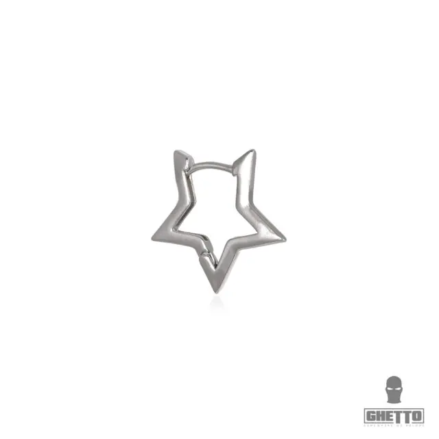 Ghetto Kpop Star Earrings 1 Pcs Silver