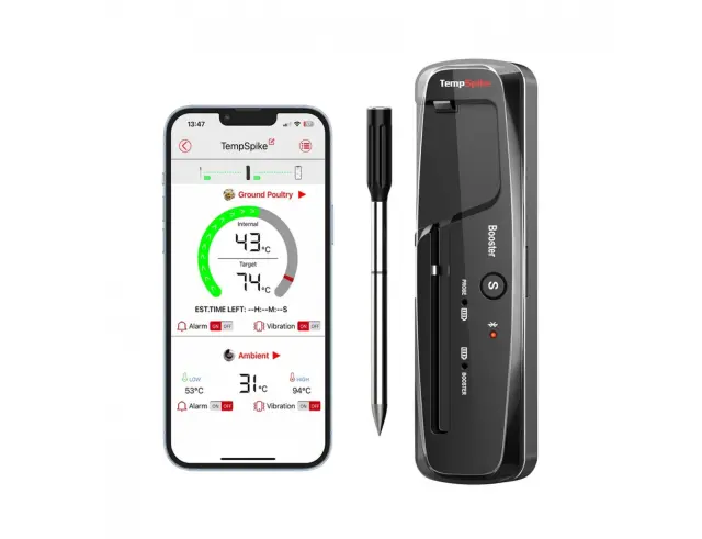 Ασύρματο Θερμόμετρο BBQ ThermoPro TempSpike TP961 με Ακίδα, Bluetooth, εμβέλεια 150m και διαστάσεις 17x4.7x2.7cm - Black TP961