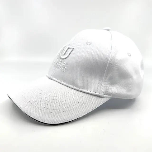 Λευκό Καπέλο Baseball Βαμβακερό με Κέντημα - ONE SIZE 2