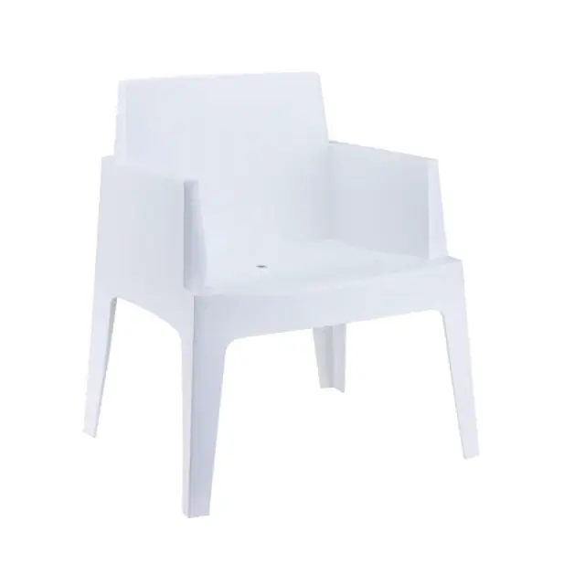 Πολυθρόνα Στοιβαζόμενη BOX Λευκό PP 65x58x80cm