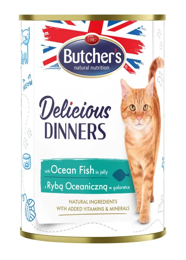 BUTCHER'S Delicious dinners Ocean Fish Chunks in jelly - wet cat food - 400 g