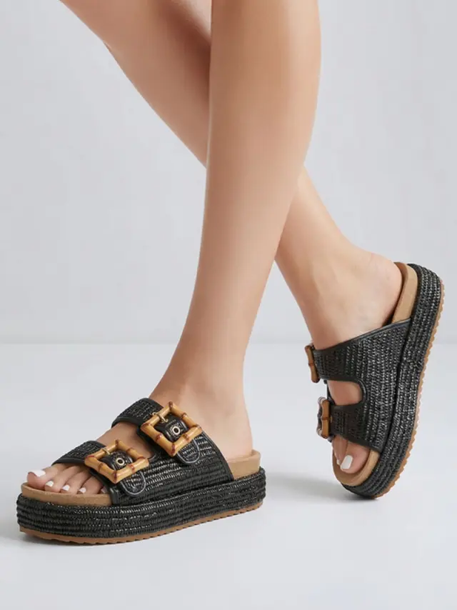 DNG Πέδιλα Γυναικείο Άλλα Υλικά Μαύρο DNG/28050 NEGRO 2