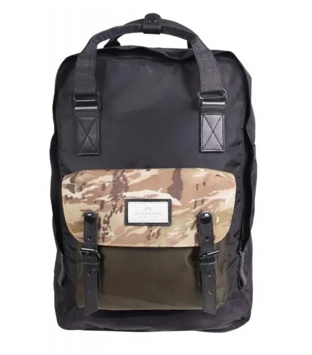 Τσάντα Πλ΄άτης Macaroon L Tarzan Series Black X Army / 51096 (Doughnut)
