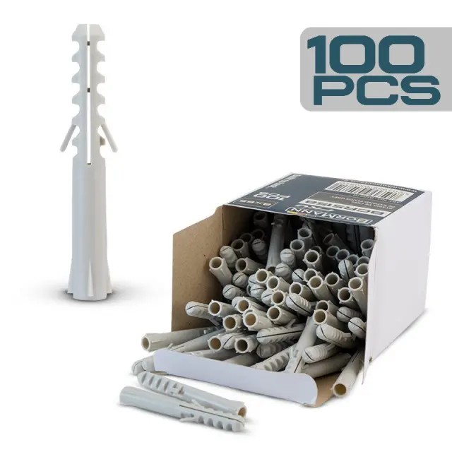 Bormann Pro BCR5152 - Βύσμα νάιλον 7x35 γκρι 100τεμ. (050797)