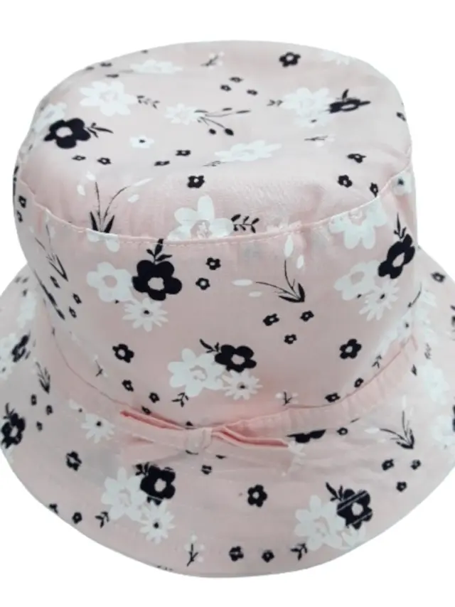 Καπελάκι Black White Pink Flowers Venere 7170724 - 48 cm (12-18m) 2