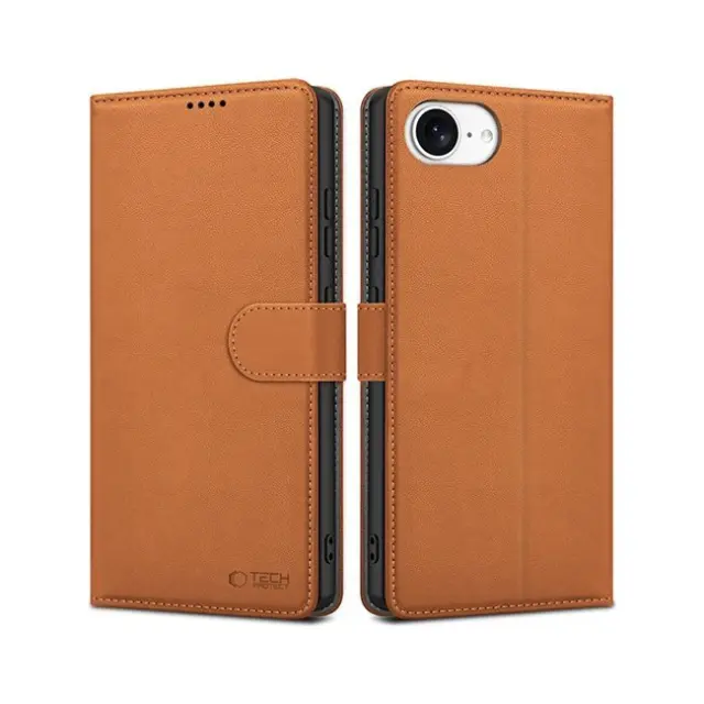 Tech-Protect Θήκη Κινητού iPhone 16e Wallet Saddle Brown