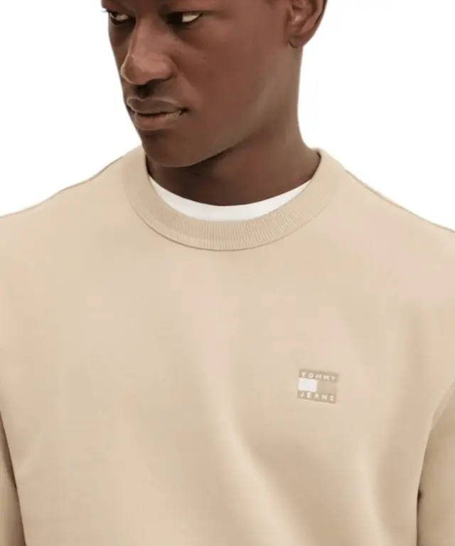 Tommy Hilfiger - Ανδρική Μπλούζα Φούτερ Reg Badge Crew Ext DM0DM20660-RVB Μπεζ - 2XL 3