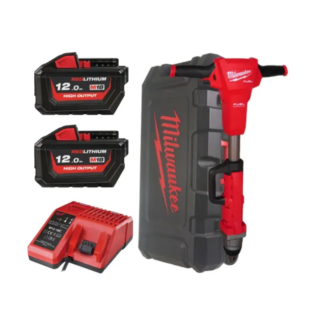 Milwaukee 4933493141 - Μπουλονόκλειδο Μπαταρίας Σιδηροδρόμου 1'' M18 FHIWF1R-122C FUEL MW με 2 Μπαταρίες 12.0Αh (2x 12.0Αh) + Φορτιστή σε Βαλίτσα Μεταφοράς