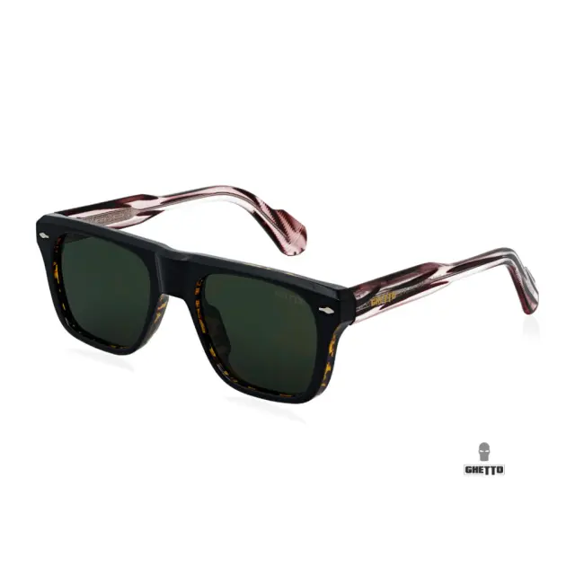 Ghetto Square Luxury Sunglasses Leopard Patten Frame Unisex