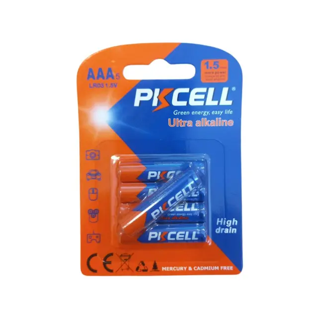 Pkcell Ultra Αλκαλική Μπαταρία 1.5V AAA (5τμχ) 01.001.0156