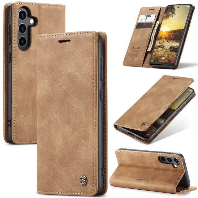 Θήκη Βιβλίο για Galaxy S24 FE-Brown OEM