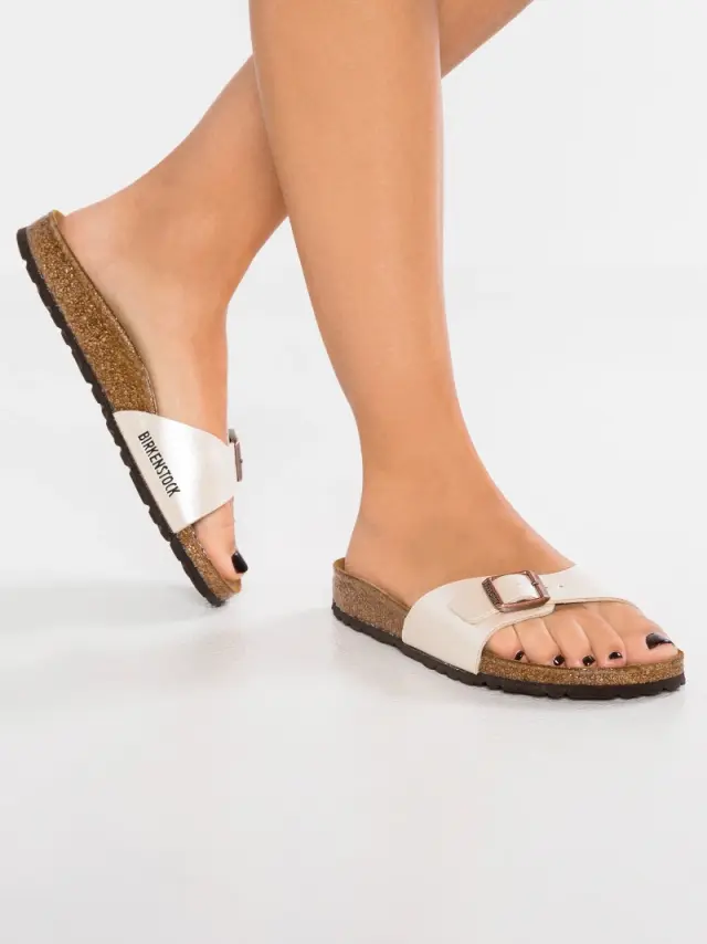 Birkenstock Πέδιλα Γυναικείο Birko-Flor(ανθεκτικό υλικό της Birkenstock-επιτρέπει την επαφή με το νερό) Μπεζ BIR/MADRID GRACEFULL 940153 WHITE PE 2