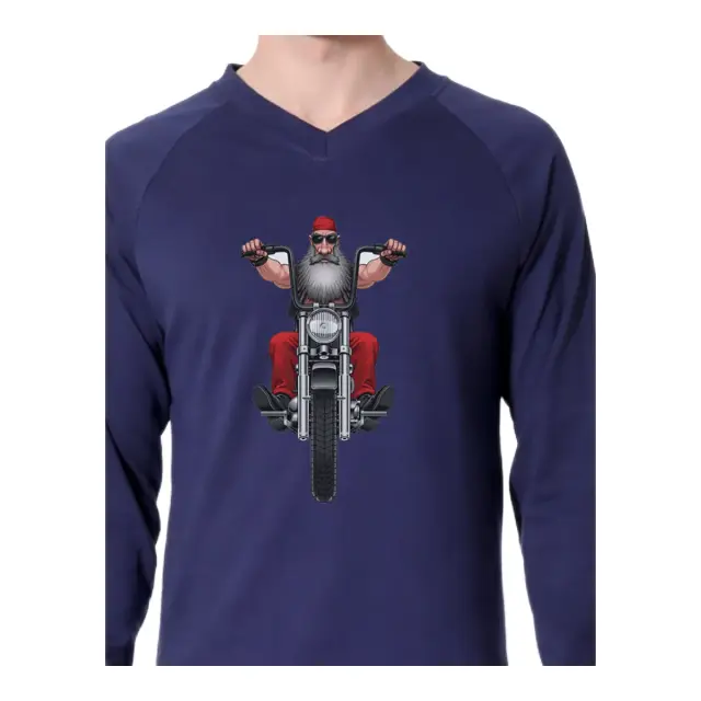 Mario Uomo Ανδρική Πυτζάμα Born To Ride, Χρώμα Σκούρο Μπλε 2