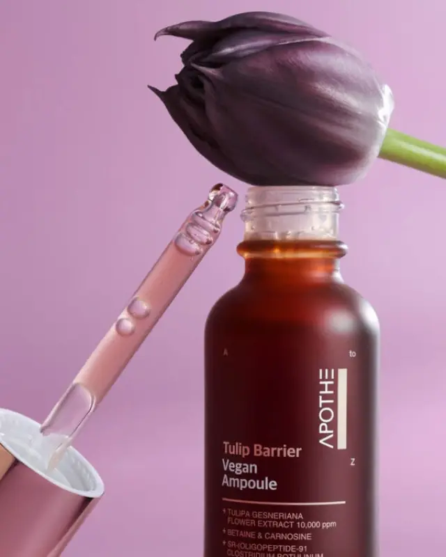 Apothe Tulip Barrier Vegan Ampoule Αναζωογονητική ενυδατική Αμπούλα με Καρνοσίνη και Τουλίπα 30ml 3