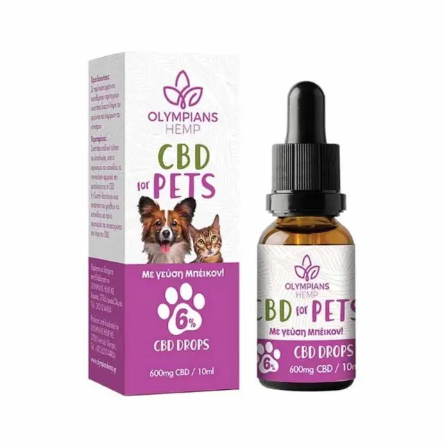 Olympians Hemp Απόσταγμα Κανναβιδιόλης 6% (CBD) 10mL Με Γεύση Μπέικον