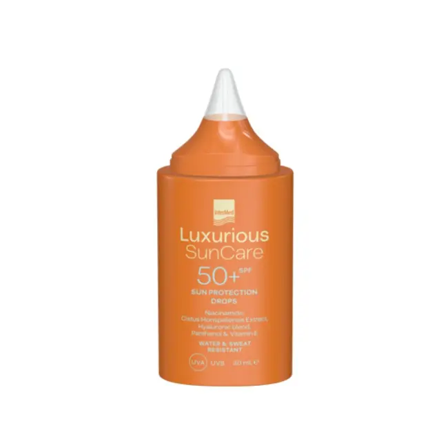Intermed Luxurious SunCare SUN PROTECTION DROPS SPF 50+ Λεπτόρρευστο Αντηλιακό Γαλάκτωμα Προσώπου 30mL 2