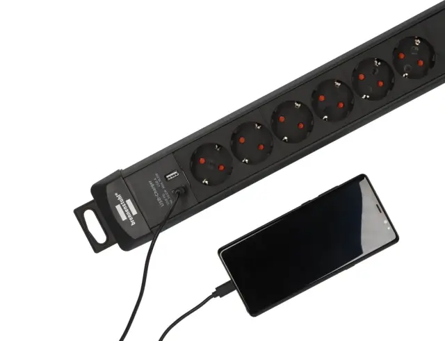 Πολύπριζο Premium Line Brennenstuhl - 6x Schuko - 1x USB-A 18W , 1x USB-C 30W - Διακόπτη On/Off - Καλώδιο 3m - Black150179 2