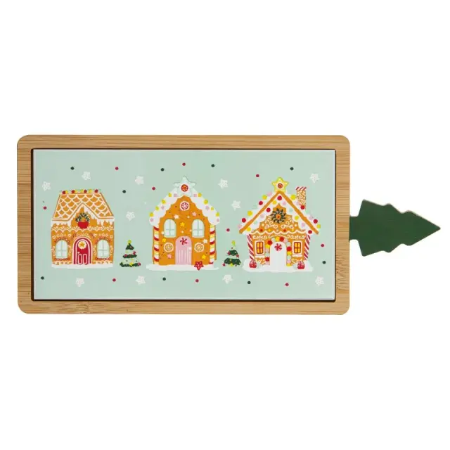 Ladelle Πιατέλα 33x11cm Γαλάζια Μπαμπού/Κεραμική Gingerbread Dasher Σε Συσκευασία Δώρου