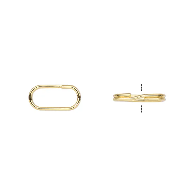 Κρίκοι Ασφαλείας Οβάλ 4x8mm Gold Tone ~24τεμ