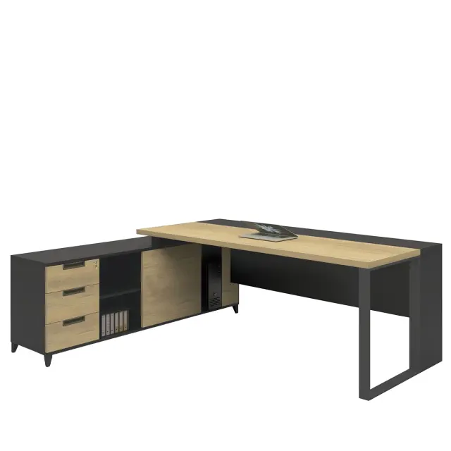 Γραφείο Γωνία PROJECT Αναστρέψιμο Sonoma/Γκρι 160x70/160x40cm