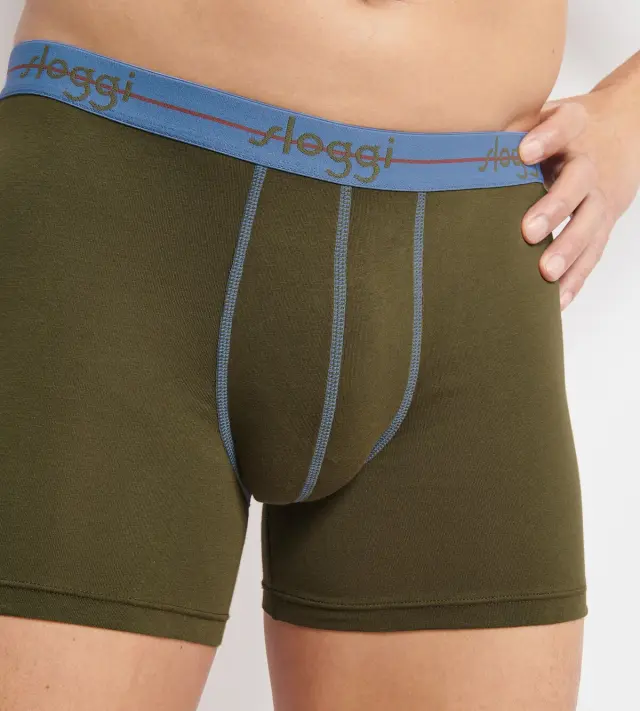 Sloggi Men Μακρυά Μποξεράκια Start Short Συνδυασμός Πράσινο 2-Pack 3
