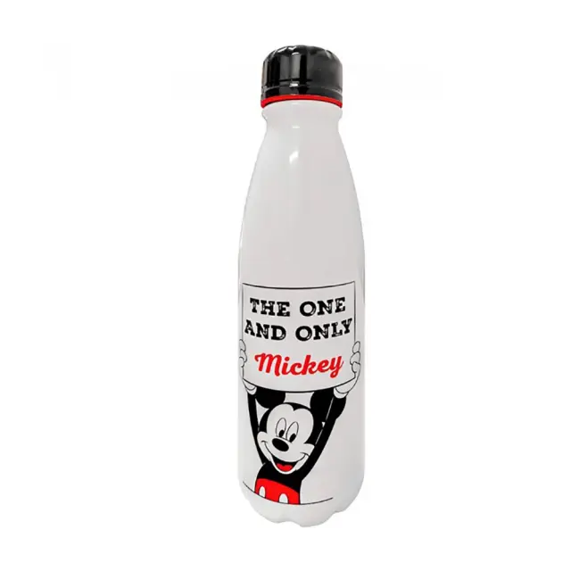 Stor® Mickey Daily Aluminium Bottle 600 ml Black Dots Rps