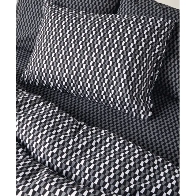 Σετ Σεντόνια Υπέρδιπλα 4 Τεμαχίων Kentia Satouma Black-Anthracite-White 240x270 3