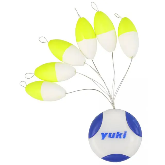 Φλοτεράκια Yuki Oval Floating Beads With Stopper PFY 11 Yellow White