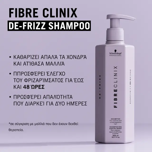 Schwarzkopf Professional Fibre Clinix De-Frizz Shampoo 300ml 2