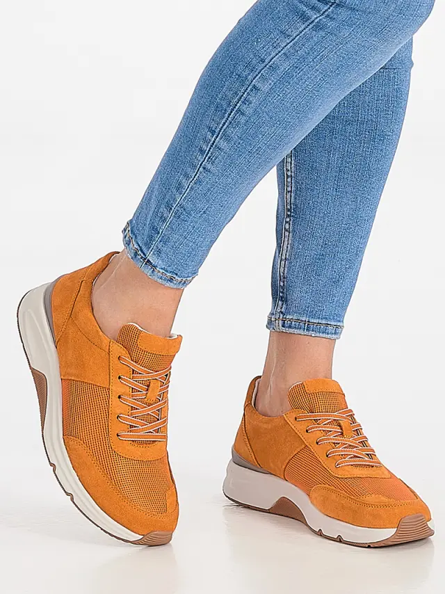 Gabor Sneakers Γυναικείο δέρμα Nubuck/ύφασμα Πορτοκαλί GAB/86897 31-MANDARINE 2