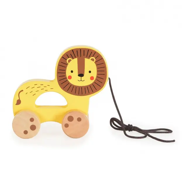 Ξύλινο Συρόμενο Λιοντάρι TJ008 Tooky Toy 6972633376347 3