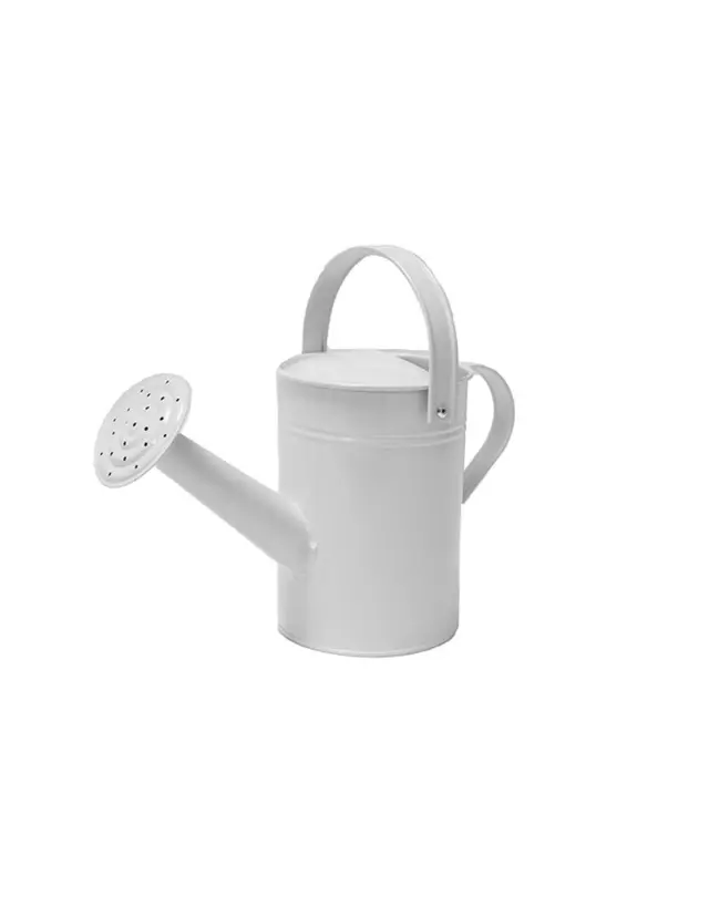 Μεταλλικό-Τσίγκινο ποτιστήρι λευκό 12x16 (23) cm
