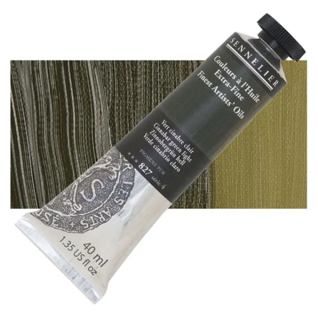 Sennelier Λάδι Finest Artists Oil 827 Cinnabar Green Light - 40ml