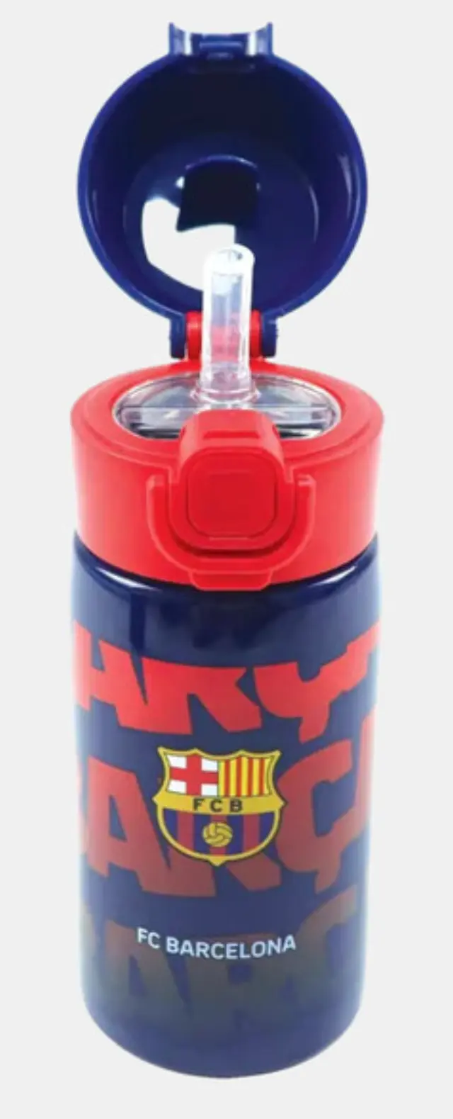 FC Barcelona Barca Αλουμινένιο Παγούρι με Καλαμάκι 500 ml 2