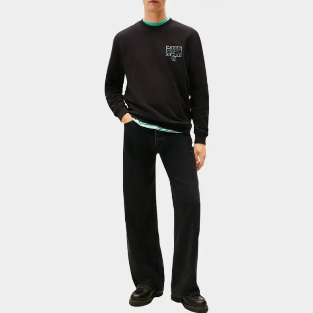 Tommy Hilfiger - Ανδρικό Φούτερ Tjm Entry Dna Play Regular Fit DM0DM22366-BDS Μαύρο - 3XL 2
