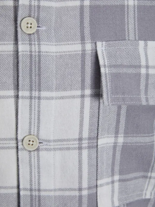 JORBLAFRI CHECK OVERSHIRT LS BF cloud dancer 2