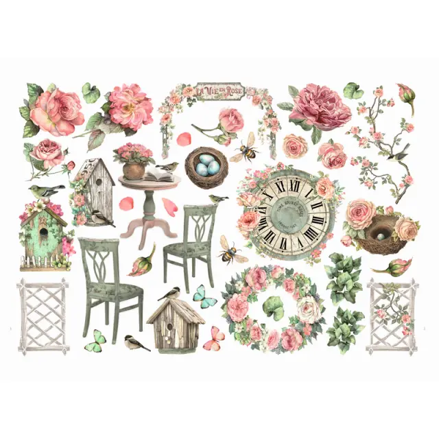 Αυτοκόλλητα Die Cuts-Ephemera Stamperia, House of Roses 2